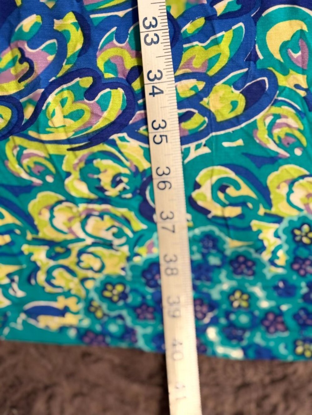 Philosophy Republic Aqua Peacock Print Dress XL - Picture 6 of 6